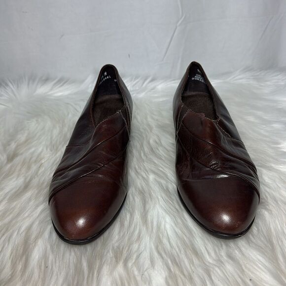 Munro Brown Leather Slip On Loafers Size 8.5 - Picture 1 of 5